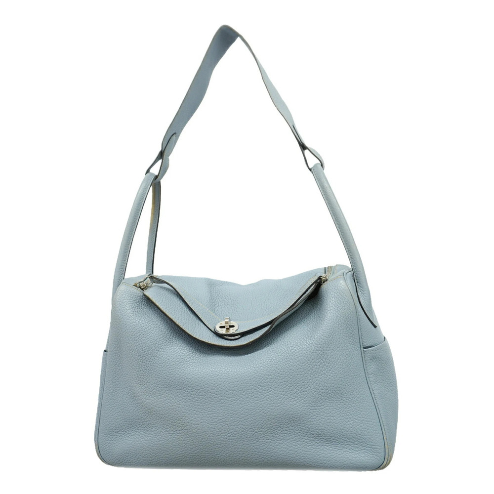 Hermes Lindy 34 Handbag, Taurillon Clemence Leather, Pale Blue, □Q Stamp, 2-w...